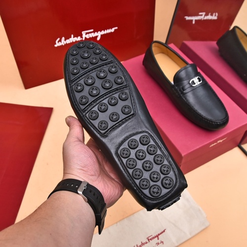 Replica Salvatore Ferragamo Leather Shoes For Men #1174100 $80.00 USD for Wholesale
