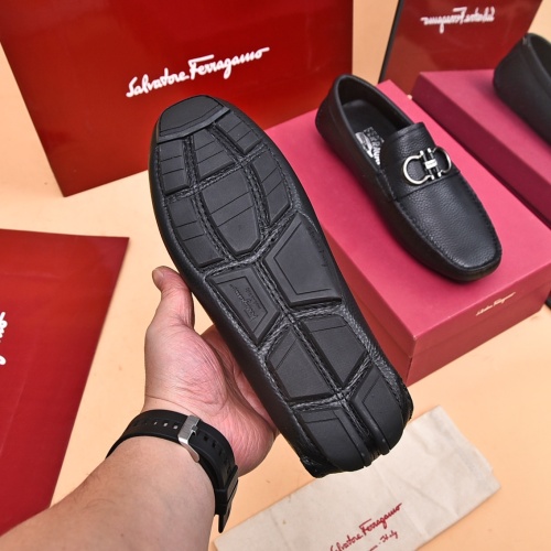 Replica Salvatore Ferragamo Leather Shoes For Men #1174108 $80.00 USD for Wholesale