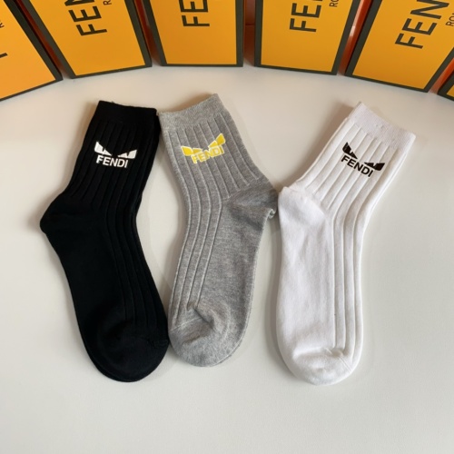 Replica Fendi Socks #1174123 $32.00 USD for Wholesale