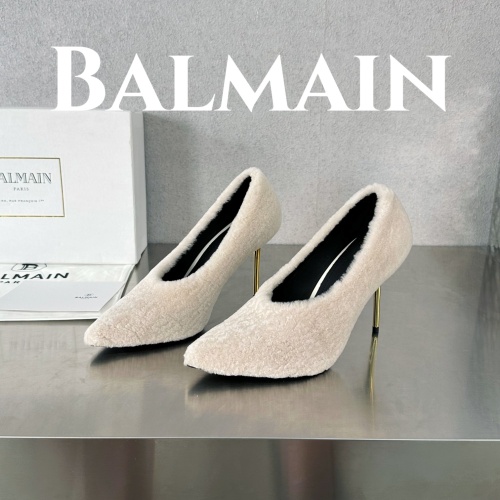 Balmain High-Heeled Shoes For Women #1174332 $132.00 USD, Wholesale Replica Balmain High-Heeled Shoes