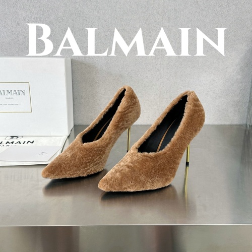 Balmain High-Heeled Shoes For Women #1174333 $132.00 USD, Wholesale Replica Balmain High-Heeled Shoes