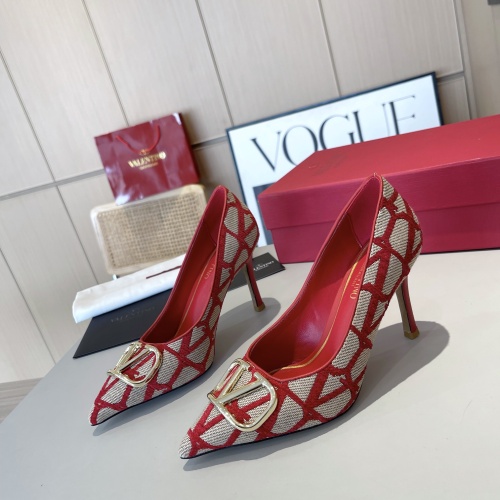 Valentino High-Heeled Shoes For Women #1174371 $96.00 USD, Wholesale Replica Valentino High-Heeled Shoes