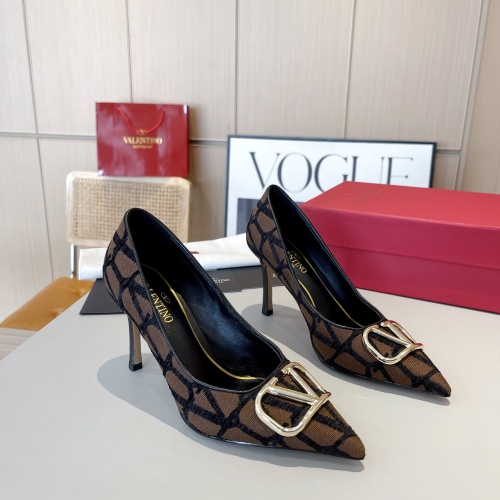 Replica Valentino High-Heeled Shoes For Women #1174375 $96.00 USD for Wholesale
