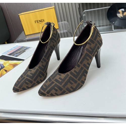 Fendi High-Heeled Shoes For Women #1174423 $98.00 USD, Wholesale Replica Fendi High-Heeled Shoes