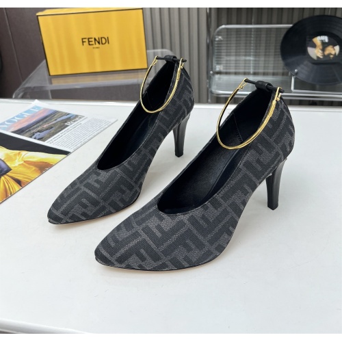 Fendi High-Heeled Shoes For Women #1174424 $98.00 USD, Wholesale Replica Fendi High-Heeled Shoes