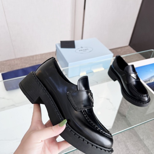 Replica Prada Leather Shoes For Women #1174692 $98.00 USD for Wholesale