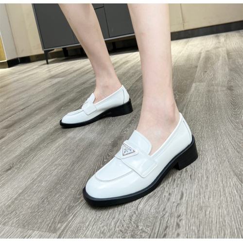 Replica Prada Leather Shoes For Women #1174694 $102.00 USD for Wholesale