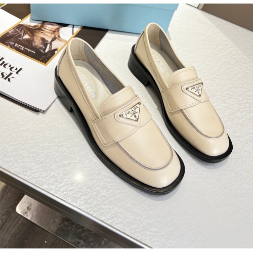 Replica Prada Leather Shoes For Women #1174695 $102.00 USD for Wholesale