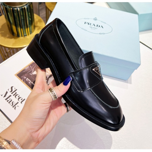 Replica Prada Leather Shoes For Women #1174696 $102.00 USD for Wholesale