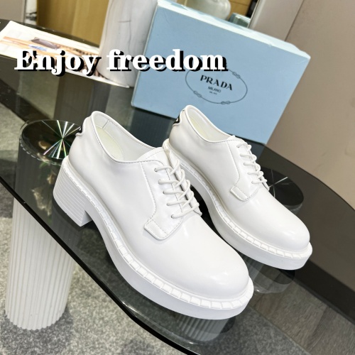 Replica Prada Leather Shoes For Women #1174699 $102.00 USD for Wholesale