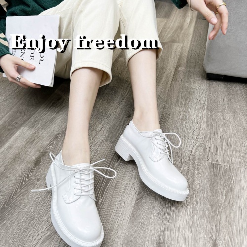 Replica Prada Leather Shoes For Women #1174699 $102.00 USD for Wholesale