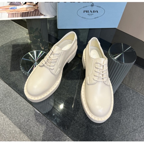 Replica Prada Leather Shoes For Women #1174700 $102.00 USD for Wholesale