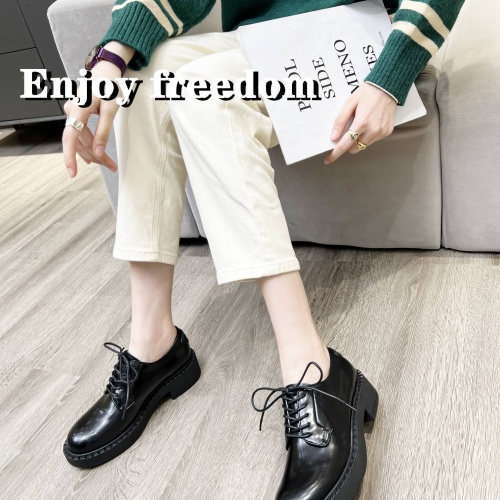 Replica Prada Leather Shoes For Women #1174701 $102.00 USD for Wholesale