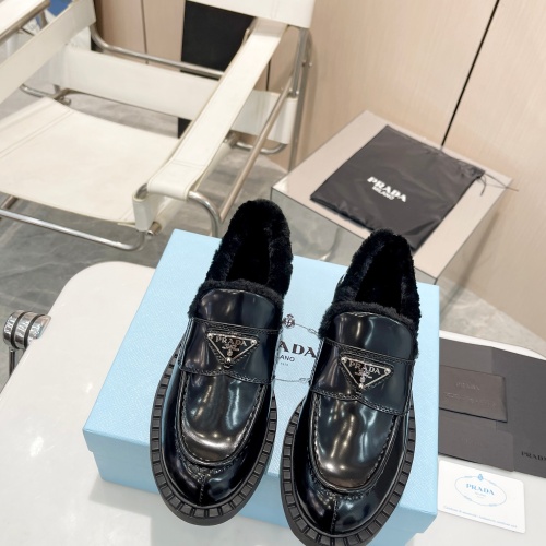 Replica Prada Leather Shoes For Women #1174727 $118.00 USD for Wholesale