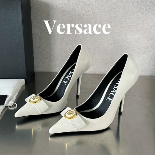 Versace High-Heeled Shoes For Women #1174794 $118.00 USD, Wholesale Replica Versace High-Heeled Shoes
