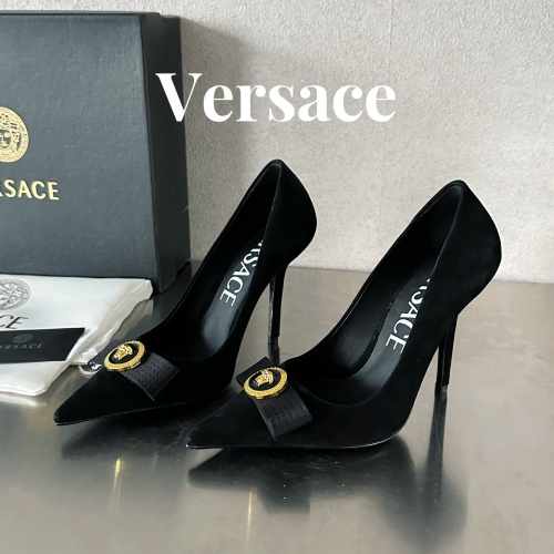 Versace High-Heeled Shoes For Women #1174800 $118.00 USD, Wholesale Replica Versace High-Heeled Shoes