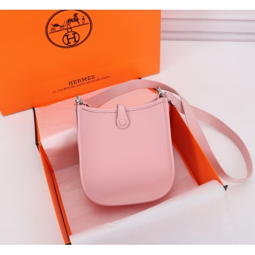 Replica Hermes AAA Quality Messenger Bags In Silver For Women #1174964 $155.00 USD for Wholesale