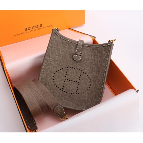Replica Hermes AAA Quality Messenger Bags In Gold For Women #1174981 $165.00 USD for Wholesale