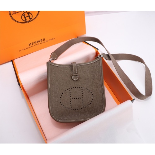 Hermes AAA Quality Messenger Bags In Silver For Women #1174982 $155.00 USD, Wholesale Replica Hermes AAA Quality Messenger Bags