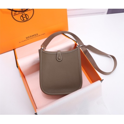 Replica Hermes AAA Quality Messenger Bags In Silver For Women #1174982 $155.00 USD for Wholesale