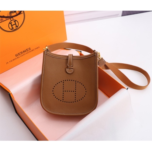 Hermes AAA Quality Messenger Bags In Gold For Women #1174983 $165.00 USD, Wholesale Replica Hermes AAA Quality Messenger Bags