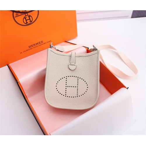 Hermes AAA Quality Messenger Bags In Silver For Women #1174988 $155.00 USD, Wholesale Replica Hermes AAA Quality Messenger Bags