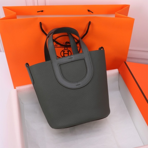 Hermes AAA Quality Handbags In Silver For Women #1175124 $240.00 USD, Wholesale Replica Hermes AAA Quality Handbags
