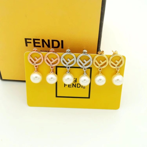 Replica Fendi Earrings For Women #1176216 $25.00 USD for Wholesale