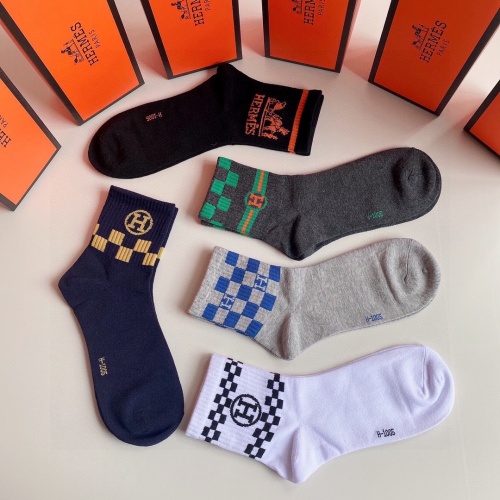 Replica Hermes Socks #1176949 $29.00 USD for Wholesale