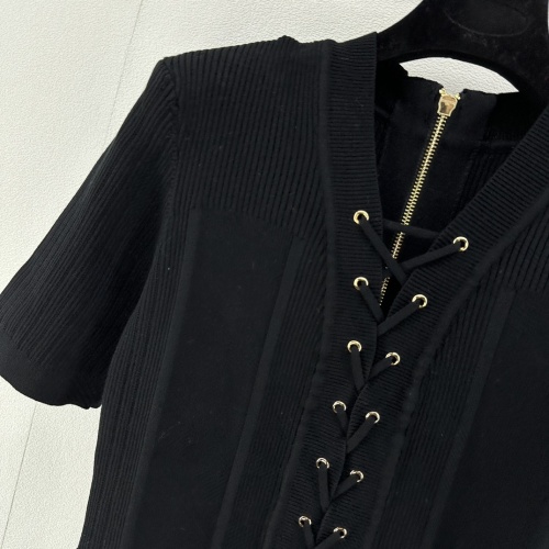 Replica Balmain Dresses Short Sleeved For Women #1178087 $108.00 USD for Wholesale