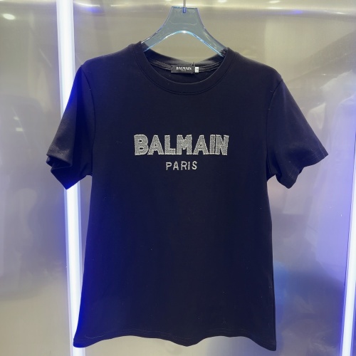 Balmain T-Shirts Short Sleeved For Women #1178132 $52.00 USD, Wholesale Replica Balmain T-Shirts