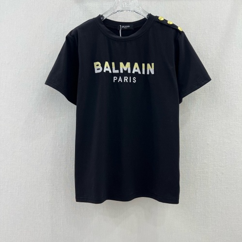 Balmain T-Shirts Short Sleeved For Women #1178133 $68.00 USD, Wholesale Replica Balmain T-Shirts