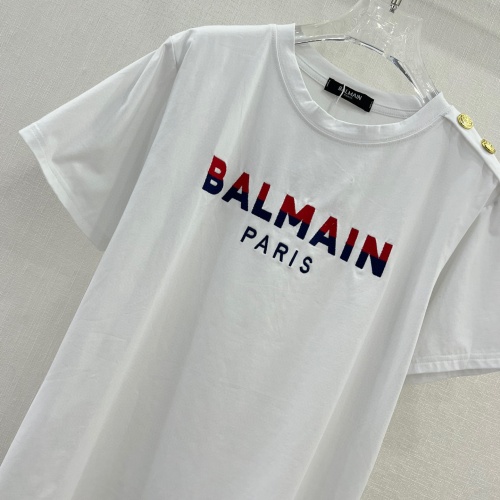 Replica Balmain T-Shirts Short Sleeved For Women #1178137 $68.00 USD for Wholesale