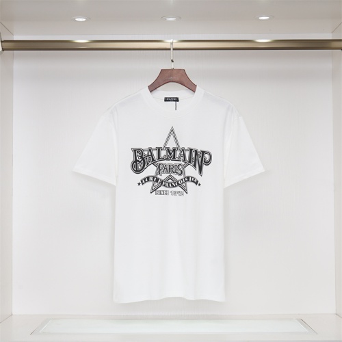 Balmain T-Shirts Short Sleeved For Unisex #1178374 $32.00 USD, Wholesale Replica Balmain T-Shirts