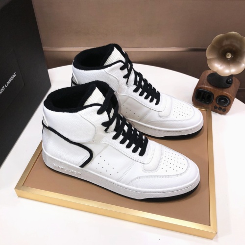Yves Saint Laurent YSL High Tops Shoes For Men #1178769 $98.00 USD, Wholesale Replica Yves Saint Laurent YSL High Tops Shoes
