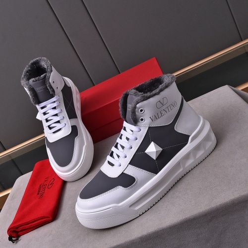 Valentino High Tops Shoes For Men #1178875 $88.00 USD, Wholesale Replica Valentino High Tops Shoes
