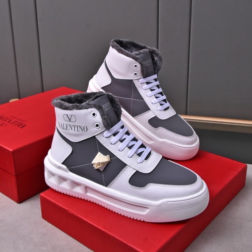 Replica Valentino High Tops Shoes For Men #1178875 $88.00 USD for Wholesale