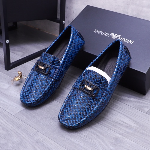 Replica Armani Leather Shoes For Men #1178960 $68.00 USD for Wholesale