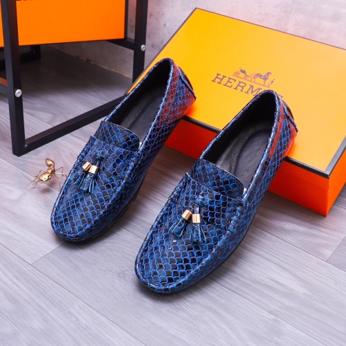 Replica Hermes Leather Shoes For Men #1178961 $68.00 USD for Wholesale