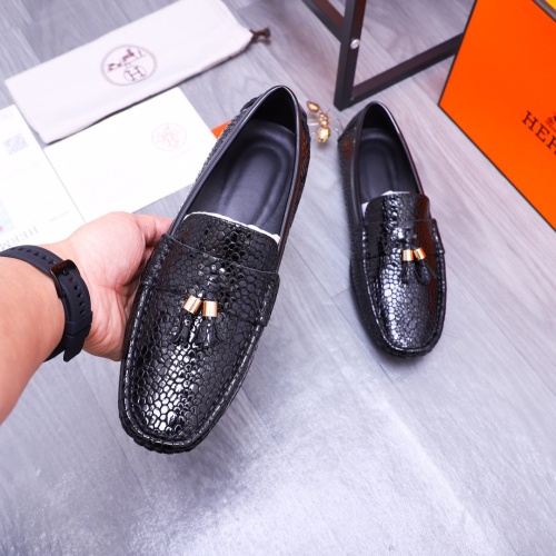 Replica Hermes Leather Shoes For Men #1178962 $68.00 USD for Wholesale