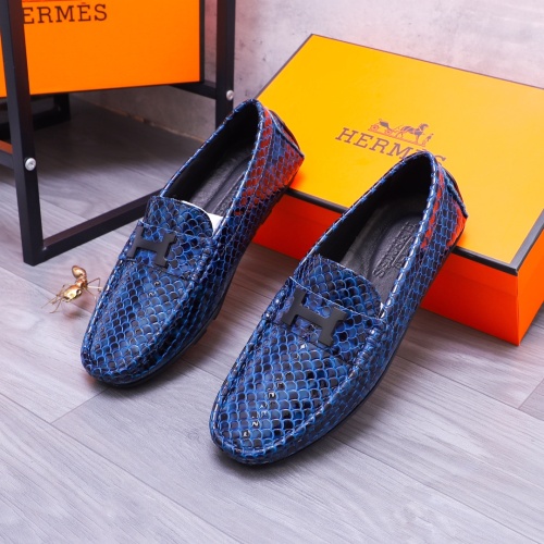Replica Hermes Leather Shoes For Men #1178963 $68.00 USD for Wholesale