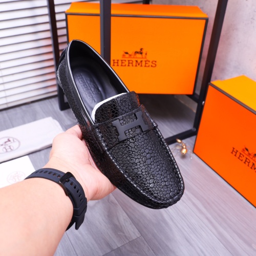 Replica Hermes Leather Shoes For Men #1178964 $68.00 USD for Wholesale