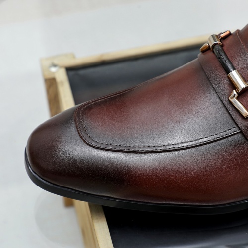 Replica Salvatore Ferragamo Leather Shoes For Men #1178969 $85.00 USD for Wholesale