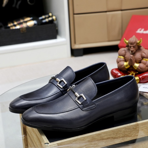 Replica Salvatore Ferragamo Leather Shoes For Men #1178975 $85.00 USD for Wholesale