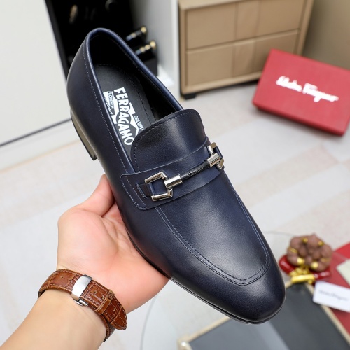 Replica Salvatore Ferragamo Leather Shoes For Men #1178975 $85.00 USD for Wholesale