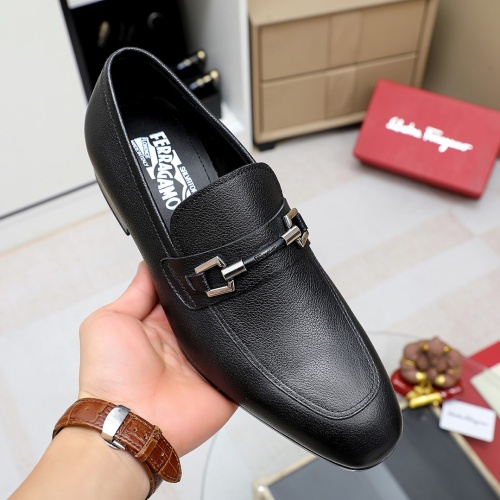 Replica Salvatore Ferragamo Leather Shoes For Men #1178977 $85.00 USD for Wholesale