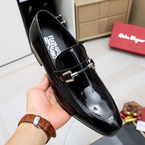 Replica Salvatore Ferragamo Leather Shoes For Men #1178978 $85.00 USD for Wholesale