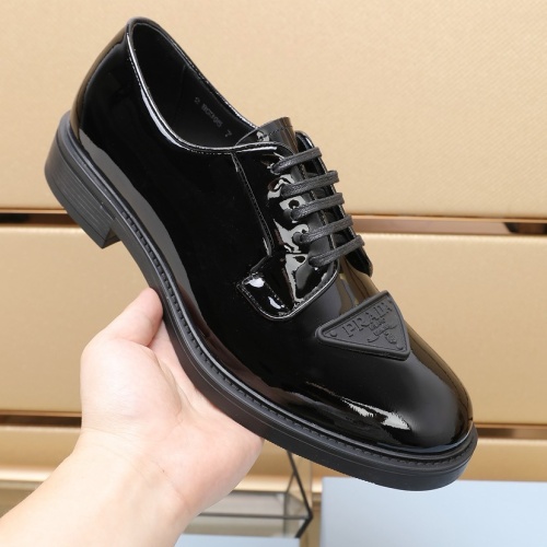 Replica Prada Leather Shoes For Men #1179076 $125.00 USD for Wholesale
