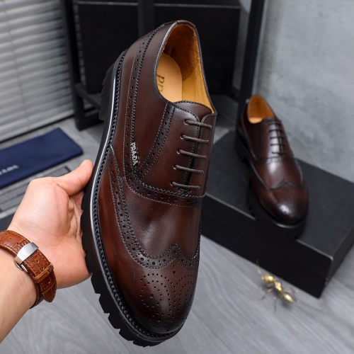 Replica Prada Leather Shoes For Men #1179090 $82.00 USD for Wholesale