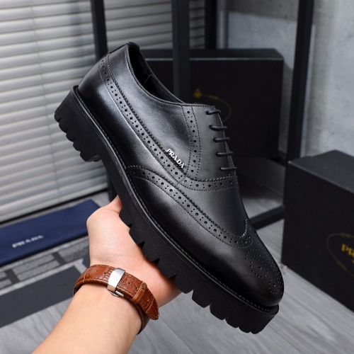 Replica Prada Leather Shoes For Men #1179091 $82.00 USD for Wholesale